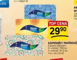 Flop KAPESNÍKY PAPÍROVÉ Classic/Balsam 2-vrstvé 150 ks nabídka
