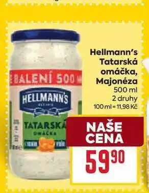 Billa Hellmann's Tatarská omáčka, Majonéza nabídka
