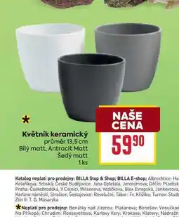 Billa Květník keramický průměr 13,5 cm nabídka