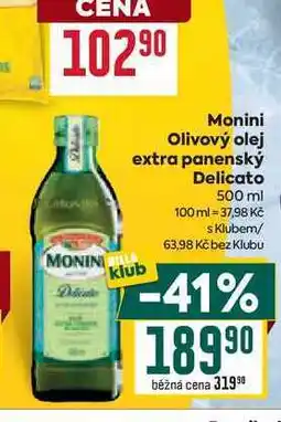 Billa Monini Olivový olej extra panenský Delicato nabídka