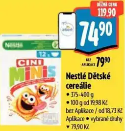 Albert Nestlé Dětské cereálie nabídka
