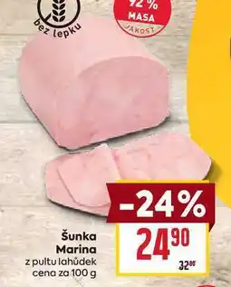 Billa Šunka Marina z pultu lahůdek cena za nabídka