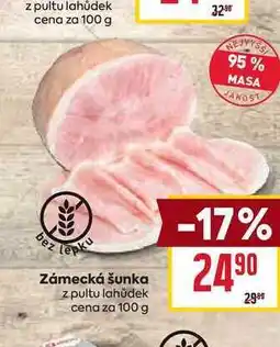 Billa Zámecká šunka z pultu lahůdek cena za nabídka