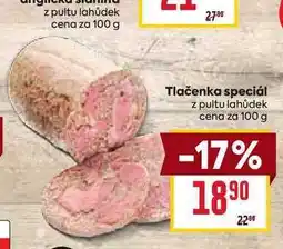 Billa Tlačenka speciál z pultu lahůdek cena za nabídka