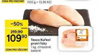 Tesco Tesco Kuřecí prsní řízky, 1 kg, chlazené nabídka