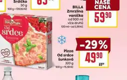 Billa Pizza Od srdce šunková nabídka