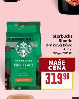Billa Starbucks Blonde Zrnková káva nabídka