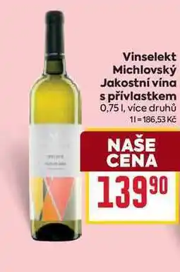 Billa Vinselekt Michlovský Jakostní vína s přívlastkem nabídka