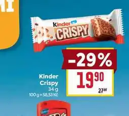 Billa Kinder Crispy nabídka
