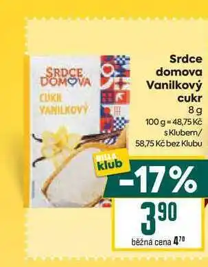 Billa Srdce domova Vanilkový cukr nabídka