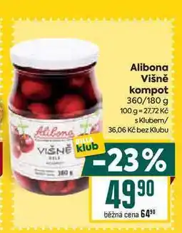 Billa Alibona Višně kompot 360/180 g nabídka