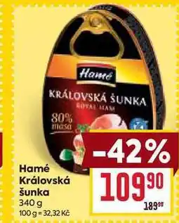 Billa Hamé Královská šunka nabídka