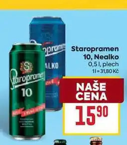 Billa Staropramen 10 0,51, plech nabídka