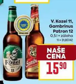 Billa V. Kozel 11, Gambrinus Patron 12 nabídka