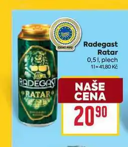 Billa Radegast Ratar 0,51, plech nabídka