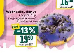 Billa Wednesday donut s náplní nabídka