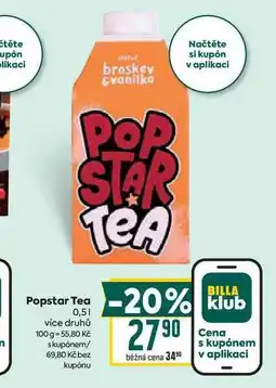 Billa Popstar Tea nabídka