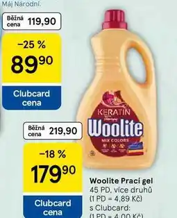 Tesco Woolite Prací gel, 45 PD, více druhů nabídka