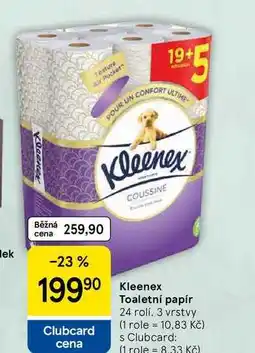 Tesco Kleenex Toaletní papír, 24 rolí. 3 vrstvy nabídka