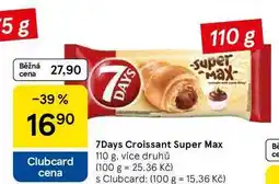 Tesco 7Days Croissant Super Max, 110 g, více druhů nabídka