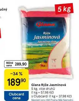 Tesco Giana Rýže Jasmínová, 5 kg, více druhů nabídka