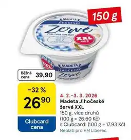 Tesco Madeta Jihočeské žervé XXL, 150 g, více druhů nabídka