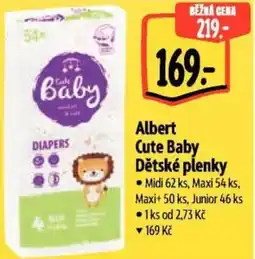 Albert Albert Cute Baby Dětské plenky nabídka