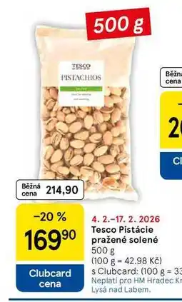 Tesco Tesco Pistácie pražené solené nabídka