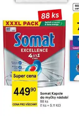 Tesco Somat Kapsle do myčky nádobí, 88 ks nabídka