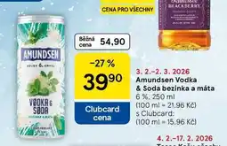 Tesco Amundsen Vodka & Soda bezinka a máta 6% nabídka