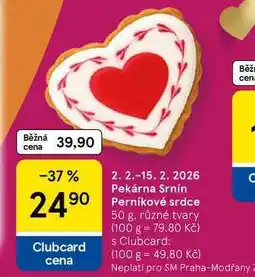 Tesco Perníkové srdce, 50 g, různé tvary nabídka