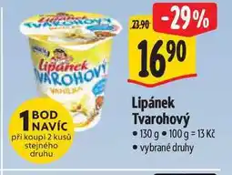 Albert Lipánek Tvarohový nabídka