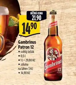 Albert Gambrinus Patron 12 0,5 nabídka