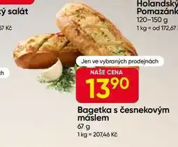 Hruška Bagetka s česnekovým máslem nabídka