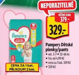 Albert Pampers Dětské plenky/pants, vel. 3-7, 32-66 ks nabídka
