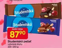Hruška Orion Studentská pečeť čokoláda 225-290g, různé druhy nabídka