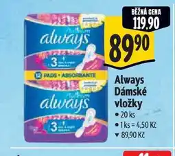 Albert Always Dámské vložky 20 ks nabídka