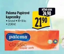 Albert Paloma Papírové kapesníky 3vrstvé 10×10 ks nabídka