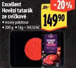 Albert Excellent Hovězí tatarák ze svíčkové nabídka