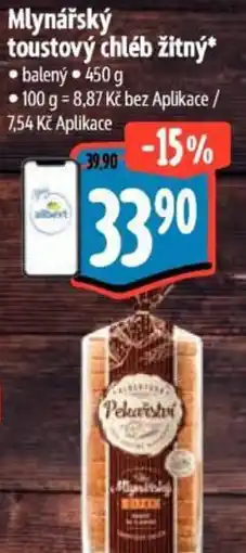 Albert Mlynářský toustový chléb žitný nabídka