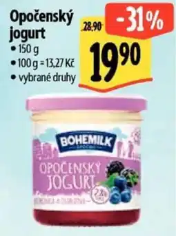 Albert Bohemilk Opočenský jogurt nabídka