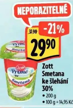 Albert Zott Smetana ke šlehání 30% nabídka
