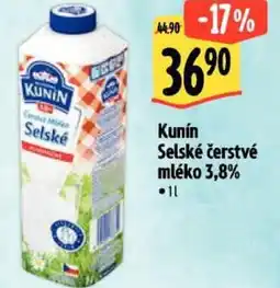 Albert Kunín Selské čerstvé mléko 3,8% nabídka