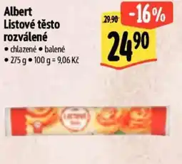 Albert Albert Listové těsto rozválené nabídka