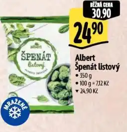 Albert Albert Špenát listový nabídka