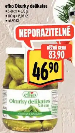 Albert Efko Okurky delikates nabídka