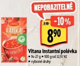 Albert Vitana Instantní polévka nabídka