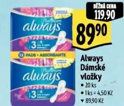 Albert Always Dámské vložky nabídka