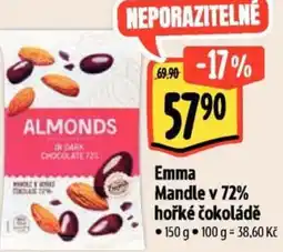 Albert Emma Mandle v 72% hořké čokoládě nabídka