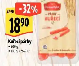 Albert Kuřecí párky nabídka